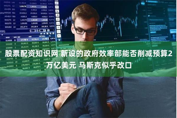 股票配资知识网 新设的政府效率部能否削减预算2万亿美元 马斯克似乎改口